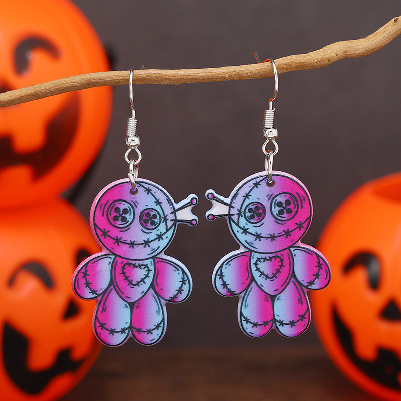 Wholesale Halloween Hand Bat Earrings